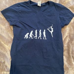 Navy Tshirt with Aerials evolution design